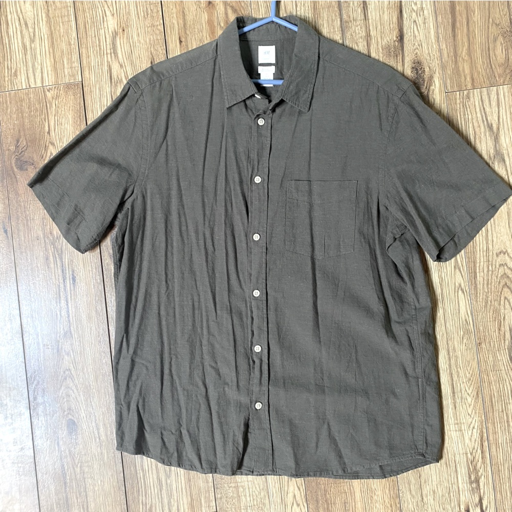 Green Linen H&M Button Down